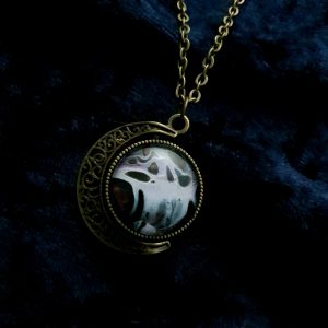 Moon Dipped Double Sided Pendant (Antique Bronze) 5