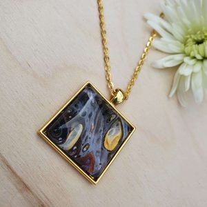 Square Dipped Pendant (Gold) – 1