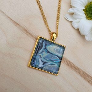 Square Dipped Pendant (Gold) – 2