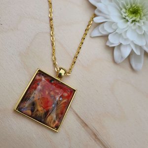 Square Dipped Pendant (Gold) – 3